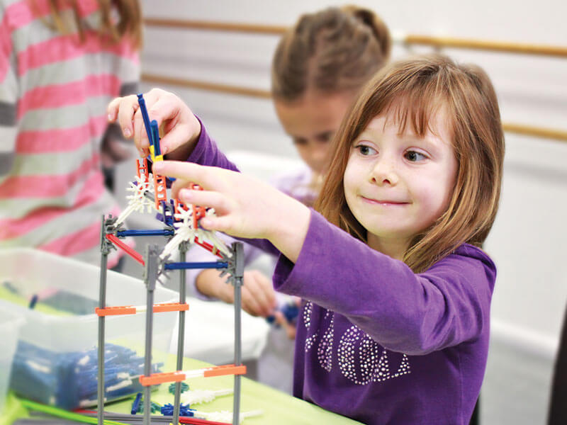 Girls building classes afterschool fun